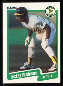 1990 Fleer #10 Rickey Henderson Oakland Athletics