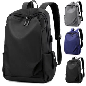 Herren Reiserucksack Nylon Business Laptop Schultasche großer Rucksack USB Anschluss - Bild 1 von 20