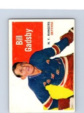 VINTAGE HOCKEY CARD 1960 TOPPS HIGH GRADE BILL GADSBY NEW YORK RANGERS HOF  NO24