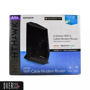 NETGEAR CAX30-100NAR AX2700 Nighthawk DOCSIS 3.1 2.7Gbps WiFi Cable Modem Router - Bild 1 von 9