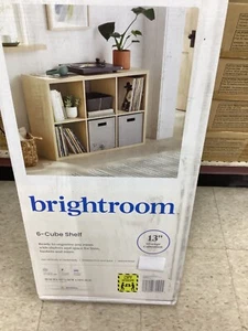 Brightroom 6 Cube Organizer 13" Storage Collection Natural - Picture 1 of 3