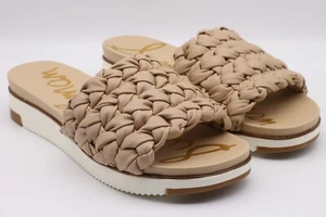 Sam Edelman Women's Ainslie Braided Platform Slide Sandal Size 11M Beige Nappa - Picture 1 of 7