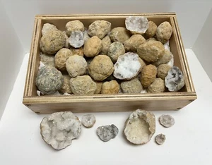 12 PACK Break Your Own 2.5” Moroccan Geodes Quartz Crystals Druzy Bulk - Picture 1 of 4