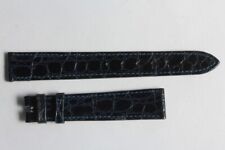 Bracelet pour montre Universal Genève croco bleu marine 16 mm vintage (59198)