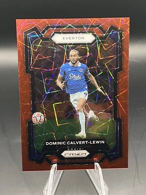 2023-24 Panini Prizm Premier League Dominic Calvert Lewin Velocity Red Prizm /49 - Image 1 of 2