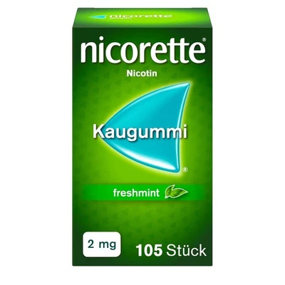 Nicorette Kaugummi 2mg Freshmint 105 St aufhören rauchen Raucherentwöhnung - Bild 1 von 4