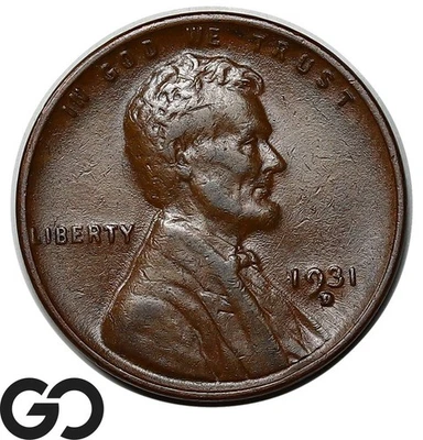 1931-D Lincoln Cent Wheat Penny, Choice AU - Image 1 of 2
