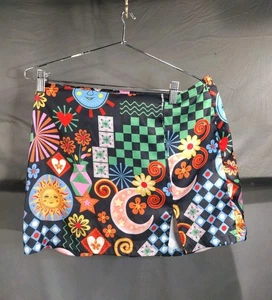 Shein Minirock Gr. L Damen Mehrfarbig Retro Design Schwarz - Bild 1 von 13