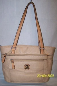 GIANI BERNINI DOUBLE STRAP SHOULDER HANDBAG BEIGE RN110936 - Picture 1 of 8