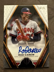 2021 Topps Tribute Rod Carew Orange Auto /25!!🔥 Angels HOF - Picture 1 of 2