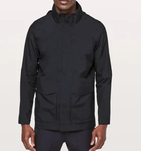 Lululemon Storm Field Jacket Small Herren schwarz Utility durchgehender Reißverschluss Kapuze - Bild 1 von 10