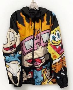 Members Only Nickelodeon Jacket Rugrats SpongeBob REN Stimpy Men’s LG Full Zip - Picture 1 of 15