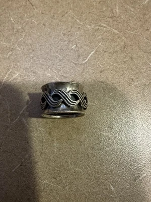 OR PAZ Sterling Silver 925 Infinity Spinner Hammered Ring 6g sz 6 NICE - Image 1 of 4