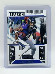 2024 Panini Contenders Football #8 Zay Flowers Season Ticket Baltimore Ravens - Picture 1 of 2