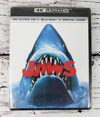 Jaws (4K Ultra HD, Blu-Ray, Digital Code) Brand New Factory Sealed Foto 1 de 2