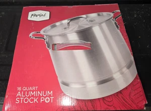 PARSINI Aluminium Suppentopf - 16 Quart - DOPPELGRIFFE KOSTENLOSER VERSAND - Bild 1 von 1