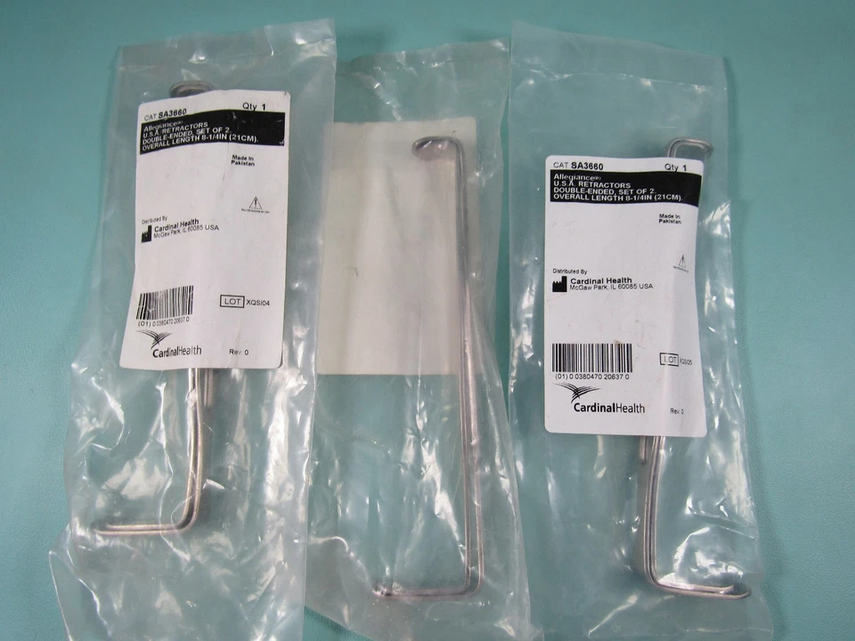 Lote de 3 Pares (6) Allegiance SA3660 U.S.A. Army Retractor Doble Extremo 8-1/4" Foto 1 de 4