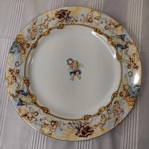 Fitz and Floyd 1994 Habitat American Cherub 12" Runde Hackplatte Servierplatte - Bild 1 von 7