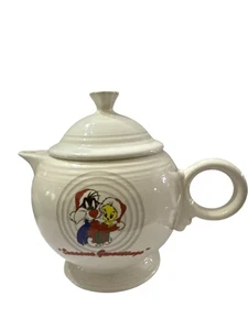 1994 Warner Brothers Studio Seasons Greetings Fiestaware Teapot - Picture 1 of 6