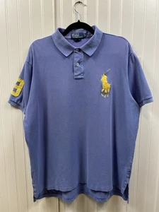 Vintage Polo Ralph Lauren Big Polo Pony Polo Shirt Men’s XL Lavender Purple 90s - Bild 1 von 7