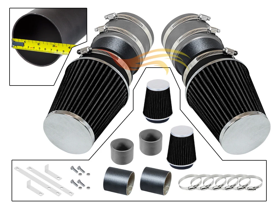 RW серый Ram воздухозаборник система + фильтр для 2008-2012 Mercedes Benz C350 3,5 л V6 - Изображение 1 из 1