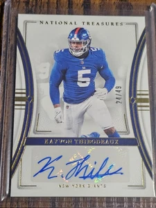 2023 Panini National Treasures Kayvon Thibodeaux Auto #24/49 New York Giants SSP - Bild 1 von 2