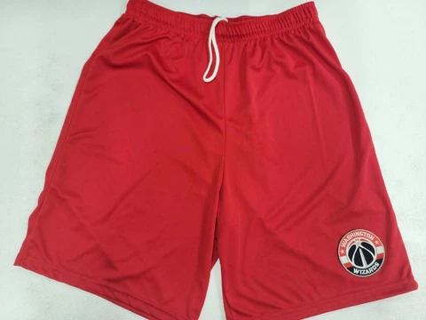 0725 Mens NBA Team Apparel WASHINGTON WIZARDS Polyester SHORTS Red Navy NEW Cover