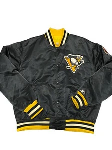 Vintage Pittsburgh Penguins Starter Jacket Mens XL Back Spell Out NHL Hockey - Picture 1 of 14
