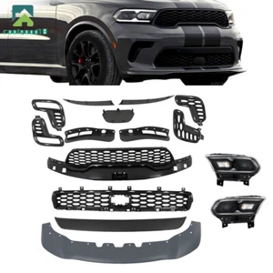 For 2021-2023 Dodge Durango LED Headlights Drive+Passenger & Front Bumper Grill - Picture 1 of 24