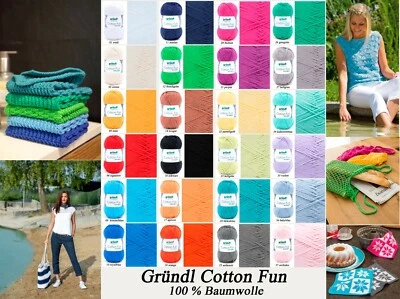 "Gründl Cotton Fun" 100% Baumwolle für Topflappen, Amigurumis, Accessoires, Mode - Bild 1 von 4