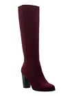Style & Company Womens Burgundy Stretch Addyy Round Toe Block Heel Boots 7.5 M