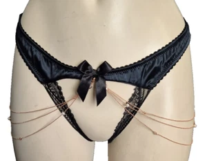 LJT PARIS String Ouvert in M Elegant Ketten Perlen Faux Seide Les Jupons de Tess - Bild 1 von 7