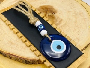 Evil Eye Blue Glass Wall Hanging, Crystal Car Hanging, Protection from Evil Eye - Picture 1 of 6