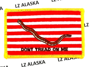 USA FLAG "DON'T TREAD ON ME" 2.3" X 3.5" PATCH (MISC5) - Picture 1 of 3