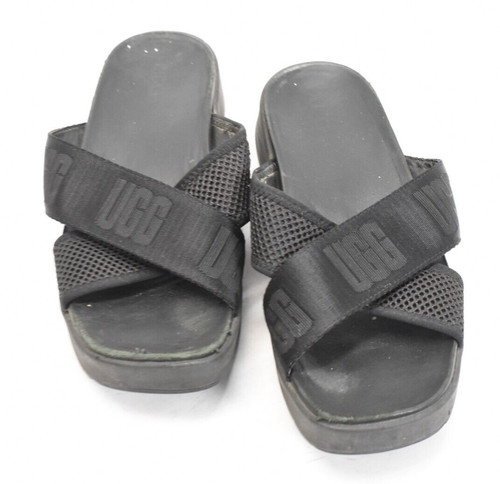 Sandali UGG Emily a rete slip on slide neri sandali con plateau punta aperta misura 7 5