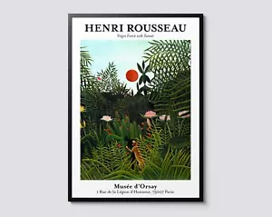 Virgin Forest Wall Art Print, Henri Rousseau 1909, Nature Inspired Home Decor, - Picture 1 of 5