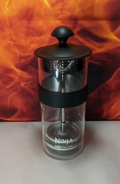 Ninja Coffee Bar Milk Easy Frother Clear Glass Beaker Milk Press Foamer New Photo Related