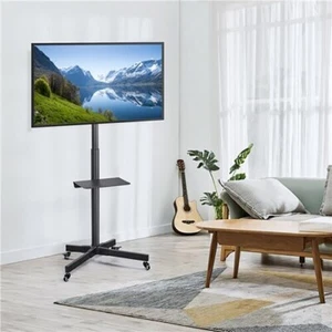 23-60 Inch TV Trolley Cart TV Mobile Stand TV Stand Rolling on Wheels for Screen - Picture 1 of 9