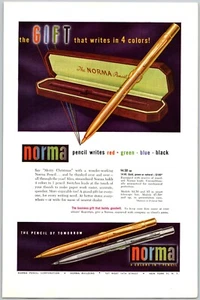 PRINT AD 1948 Norma 4 Colors in 1 Pencil of Tomorrow Merry Christmas 6.75" x 10" - Picture 1 of 1