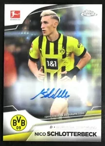 2022-23 Topps Cromo Bundesliga Nico Schlotterbeck #BCA-NSC Borussia Dortmund AU - Imagen 1 de 2