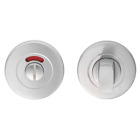 Thumb Turn and Release Bathroom Toilet Lock Door Silver Indicator Steel