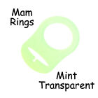 1 Mint Silicone Nuk Button MAM Ring Dummy / Pacifier Holder Clip Adapter