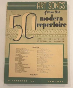 50 ART SONGS from the MODERN REPERTOIRE, 1939 - Foto 1 di 6