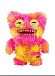 Juguete de peluche Zuru Fuggler divertido monstruo feo vibraciones rosa arco iris señor botones - Imagen 1 de 3