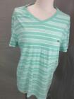 Lacoste Size 4 Womens Green 100% Cotton Short Sleeve Regular Fit T-Shirt T658