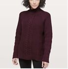 Lululemon Bring The Cozy Turtleneck Sweater Size 6 Burgundy Maroon $148