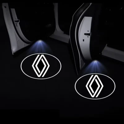 ✅✅ LED SOTTOPORTA SOTTO PORTA PER TUTTE AUTO CON LOGO RENAULT A BATTERIA FACILI✅ - Immagine 1 di 4
