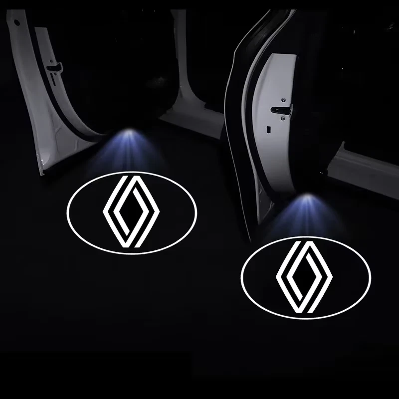 ✅✅ LED SOTTOPORTA SOTTO PORTA PER TUTTE AUTO CON LOGO RENAULT A BATTERIA FACILI✅ - Immagine 1 di 4
