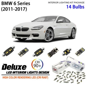 14pc LED Interior Light Upgrade for BMW 6 Series F06 White LED Light Bulbs Kit - Picture 1 of 9