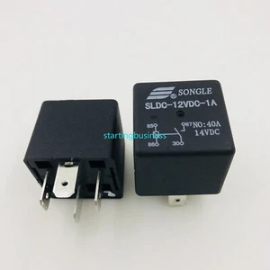 5Pcs New SONGLE Relay SLDC-12VDC-1A A Group of Normally Open 4-pin 40A 14VDC - Photo 1/2